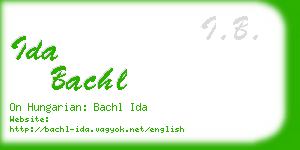 ida bachl business card